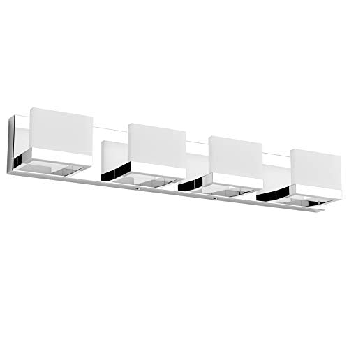 4 Lights LED Modern Vanity Light Chrome Bathroom Lighting Fixture Up and Down Bathroom Wall Light Over Mirror