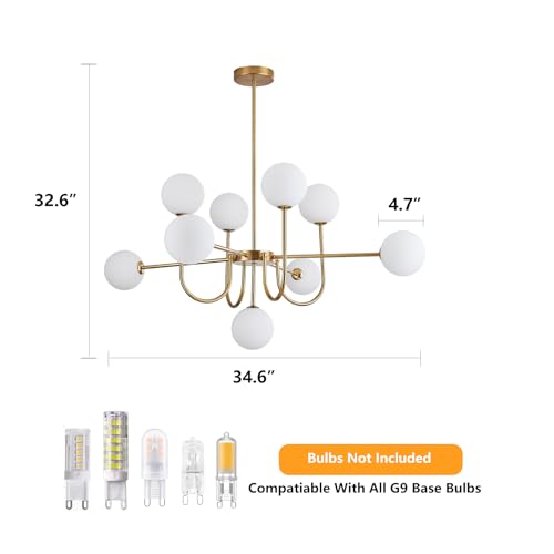 Modern Gold Chandelier Light Fixture 9