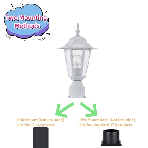White Outdoor Post Light