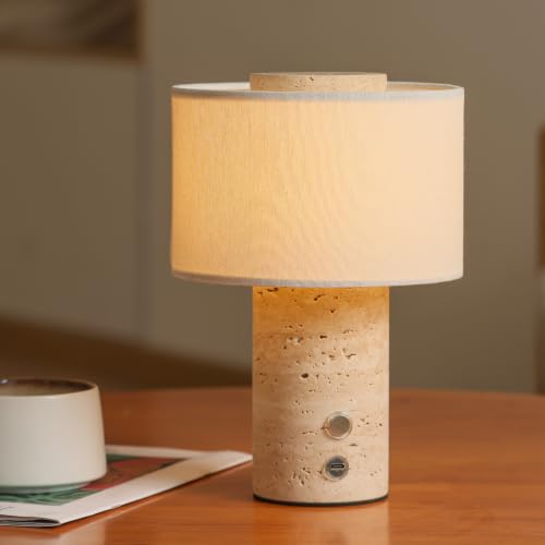 Marble Lamp Rechargeable Cordless Stone Touch Table Lamp