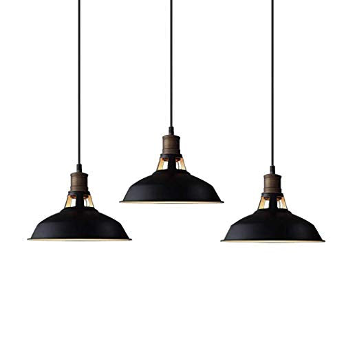 Industrial Pendant Light Black Hanging Barn Pendant Lighting 3 (3 Count)