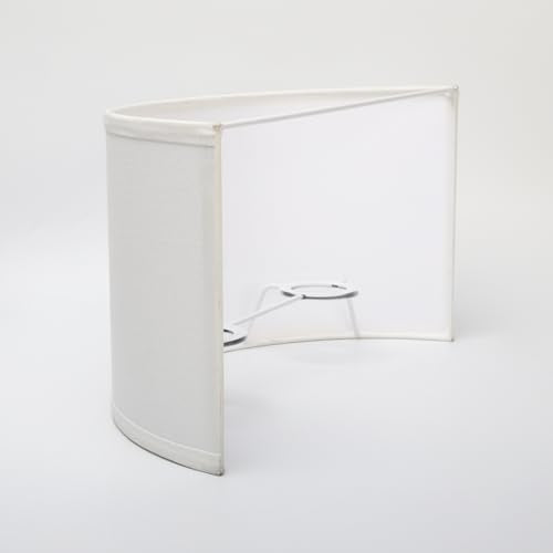2 Light White Lamp Semicircle Fabric Shades
