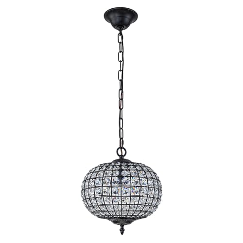 Crystal Chandeliers for Dining Room 12" Vintage Globe Pendant Light