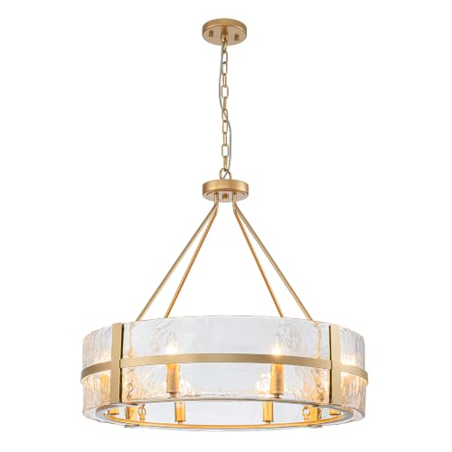 28" Gold Drum Chandelier