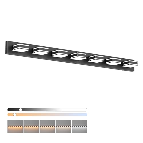 55inch Black Vanity Light 5 Color Temperatures