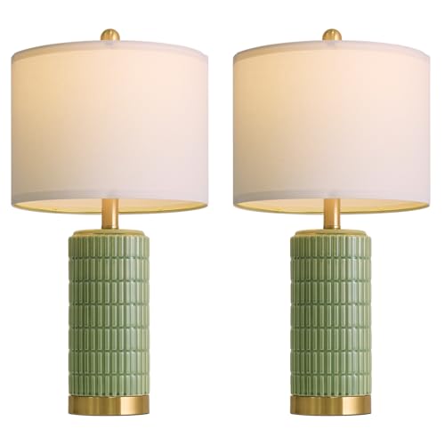Bedside Table Lamps Set of 2 for Living Room with 2 USB Ports (2 Count)