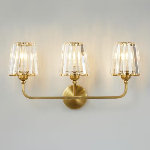 Bathroom Light Fixtures (Brushed Brass / 3 Light)