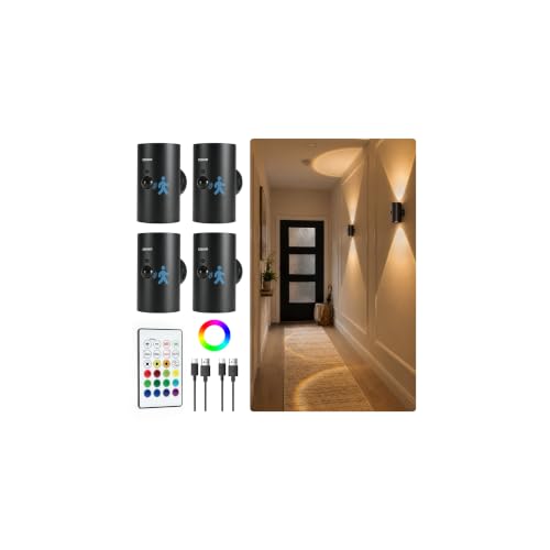 Motion Sensor Wall Lights (4 Count)