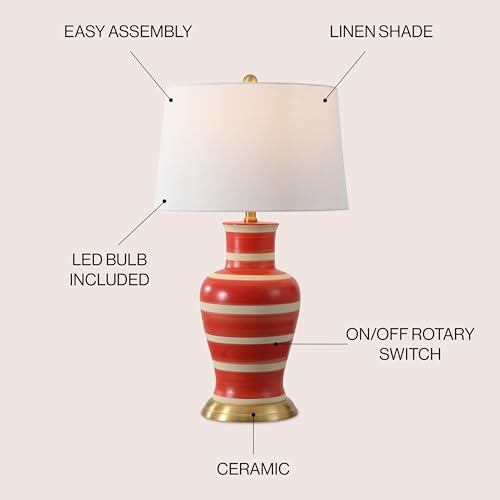 Julian Classic Ceramic Urn Metal LED Table Lamp 29"