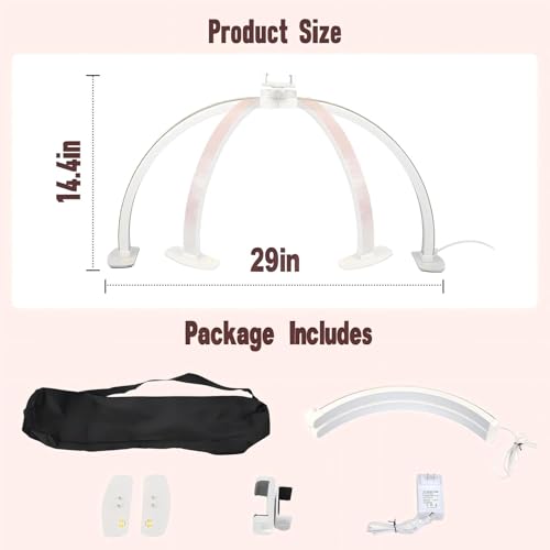 Half Moon Light for Nail Desk with Phone Holder