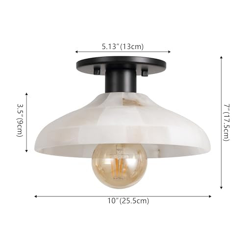 Amara 1 Light Semi Flush Mount Metal 10"