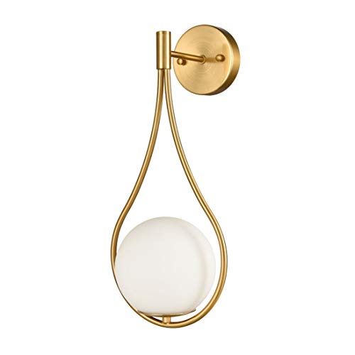 Mid Century Brass Globe Wall Sconce (2 Count)