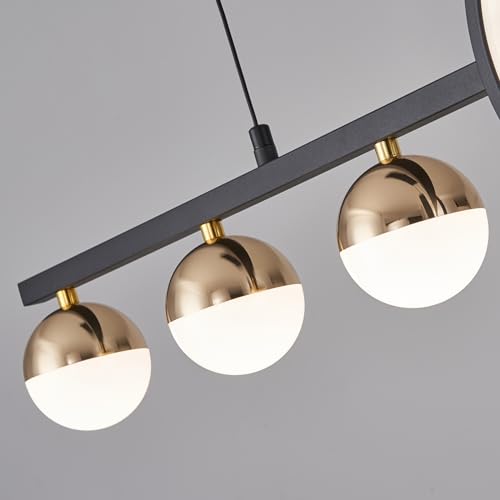Modern LED Black Gold Chandelier