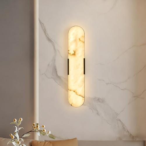 Alabaster Wall Sconces 20" LED Tunable 3000K~6000K