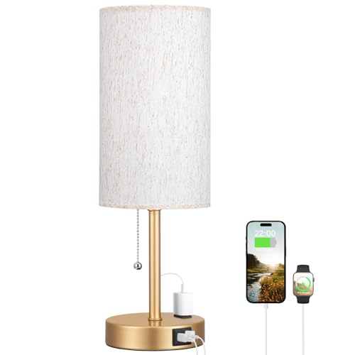 17in Bedside Table Lamp for Bedroom