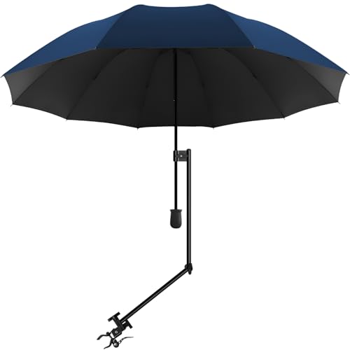 UPF 50+ Beach Umbrella with Adjustable Universal Clamp