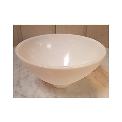 10 Inch Diameter I.E.S Style White Opal Glass Reflector Shade with Waffle Pattern Glass