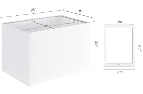 Large White Rectangle Lamp Shades Set of 2 (2 Count)