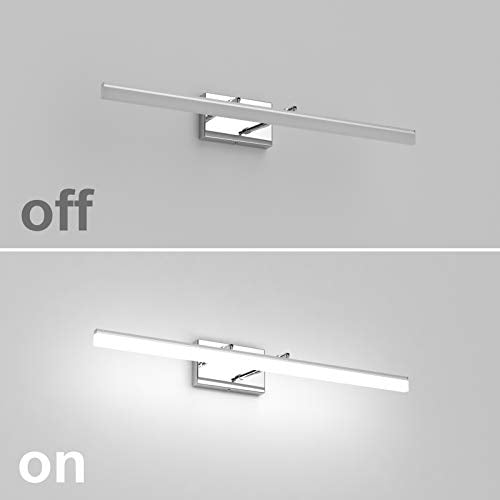 31.5in Dimmable Modern LED Vanity Lights for Bathroom Light Fixtures Over Mirror Chrome Adjustable Bath Lighting