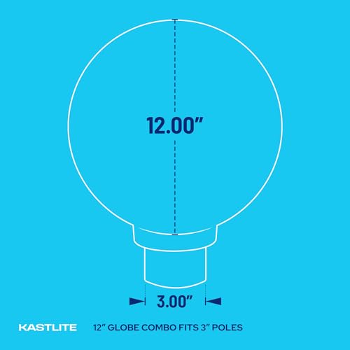 12" Clear Post Globe Combo