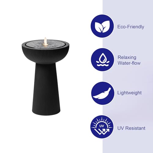 23.23" H Outdoor Water Fountain Made with Eco