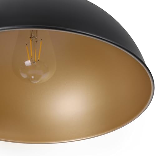 13 Inch Black and Gold Metal Pendant Light Kitchen Island