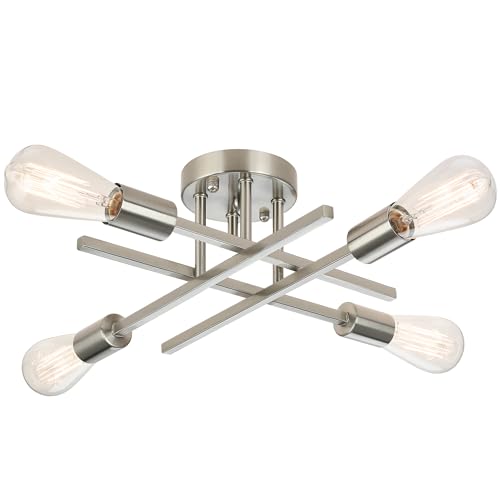 4 Light Semi Flush Mount Ceiling Light