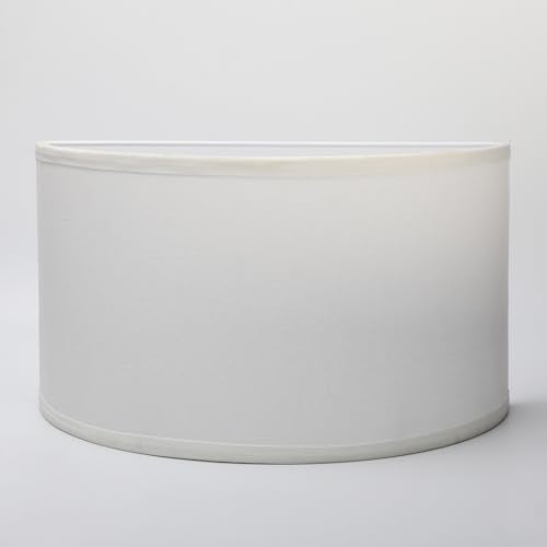 2 Light White Lamp Semicircle Fabric Shades