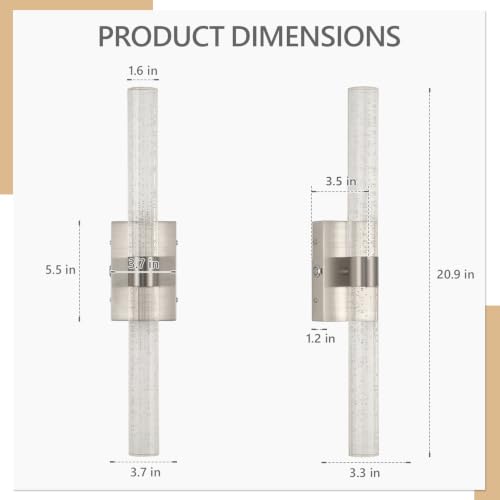 Battery Operated Wall Sconces Set of 2 (2 Count)