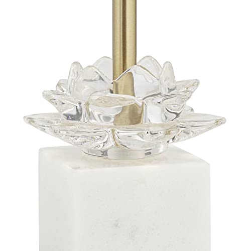Phoebe 28 1 2" Tall Buffet Table Lamps Set of 2 Gold Marble Glass Modern (2 Count)