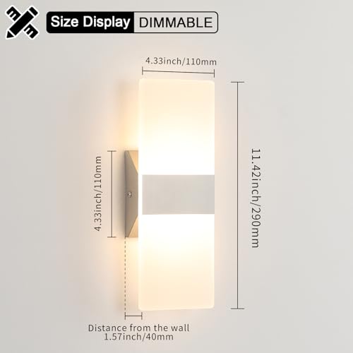 Modern LED Wall Sconces Set of 2