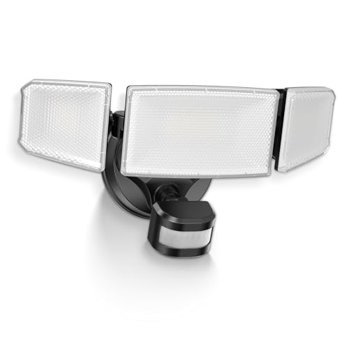 Metal Heads Motion Sensor Outdoor Lights 60W 6000LM 120V ETL Listed