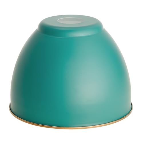 21601-71,Replacement Metal Shade for Pendant Light,Aquamarine,7-7/8"W x 5-3/4"H,Center Hole 1-5/8"