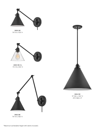 Arti Medium Long Swing Arm Single Light Wall Sconce