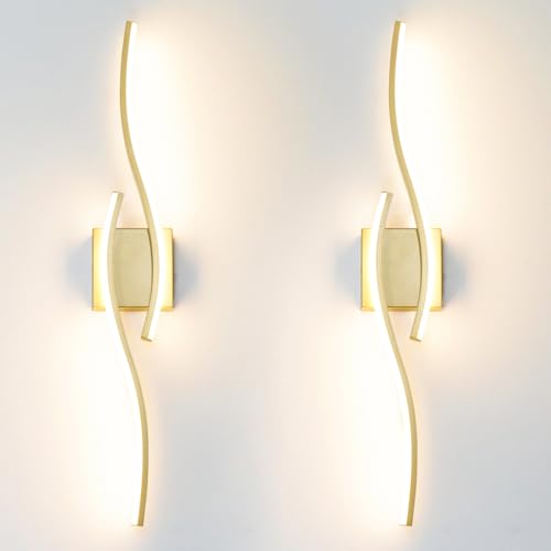 Modern Gold Wall Light Fixture Set of 2 (2 Count)