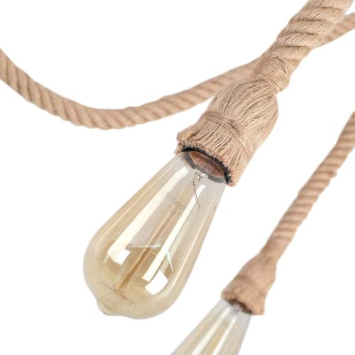 3 Light Hemp Rope Chandelier