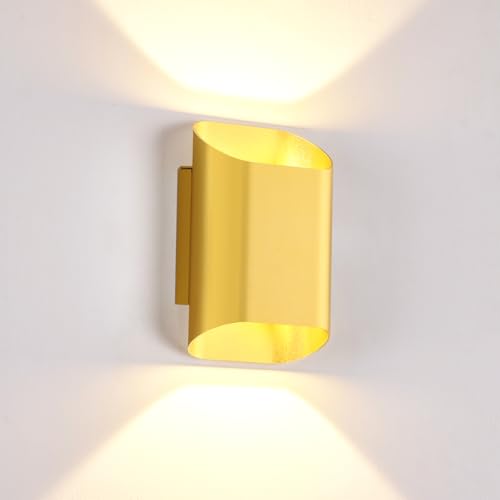 Gold Up & Down Modern Indoor Outdoor LED Wall Sconce (Gold / 1 pack)