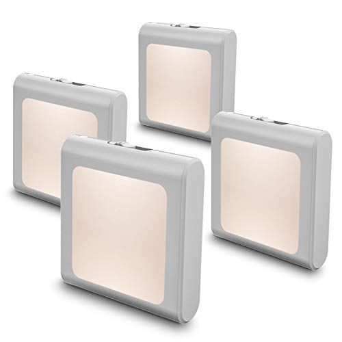 Plug in Dimmable Led Night Light with Auto Dusk to Dawn Sensor (4 Count)