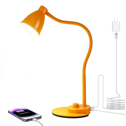 LED Desk Lamp with USB Charging Port 3 Color Modes Fully Dim
