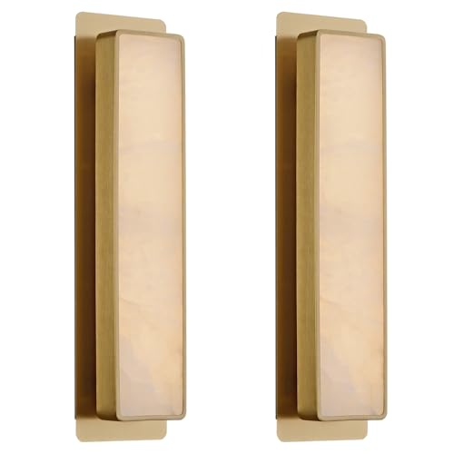 19.7" Alabaster Wall Sconce Set of 2 (2 Count)