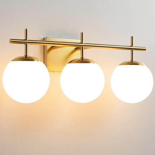 Gold Bathroom Light Fixtures (3 Count)