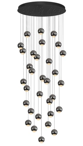 Modern Chandeliers for High Ceiling LED Dimmable Globe Chandeliers Large Pendant Light for Entrance Hallway Foyer Staircase