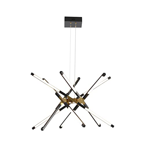 Chandeliers Modern LED Ceiling Light Dimmable Black Chandelier Embedded Installation Fixture