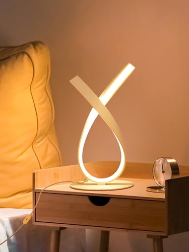 White Spiral LED Table Lamp