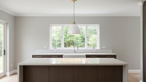 21601-21,Replacement Metal Shade for Pendant Light,Alabaster White,7-7/8"W x 5-3/4"H,Center Hole 1-5/8"