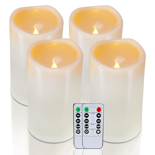 4" x 6" Large Waterproof Outdoor Flameless Candles (4 Count)