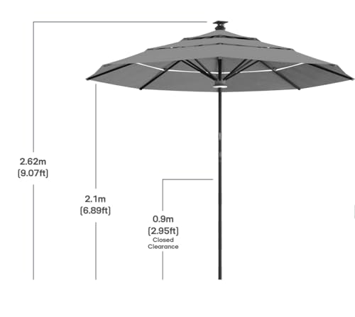 Height 2 Series 11t Motorized Patio Umbrella with Remote
