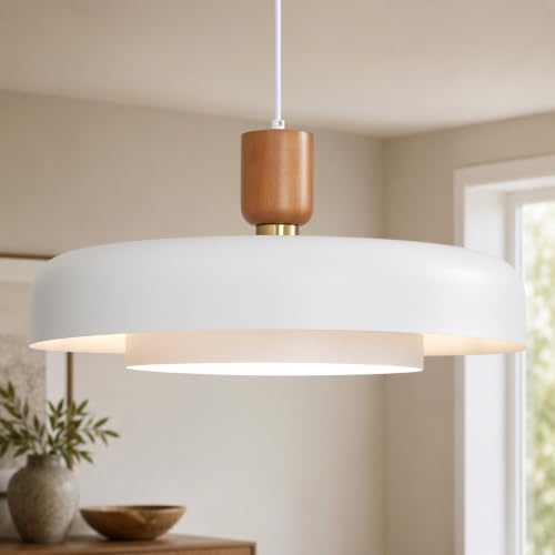 Mid Century White Pendant Light