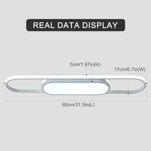 Modern LED Ceiling Light 31.5in Dimmable Linear Ceiling Light