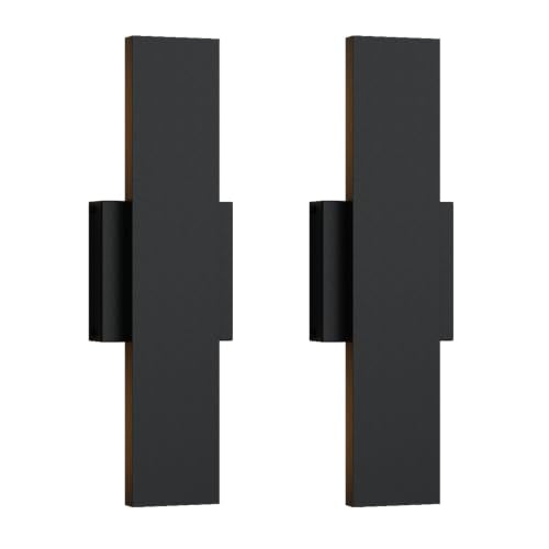 2 Pack 15.75 inch Modern LED Outdoor Wall Light